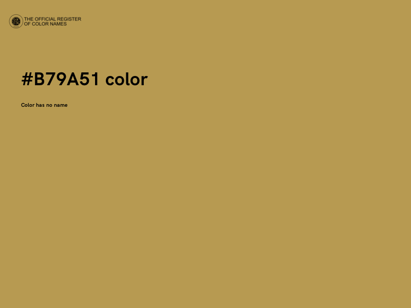 #B79A51 color image