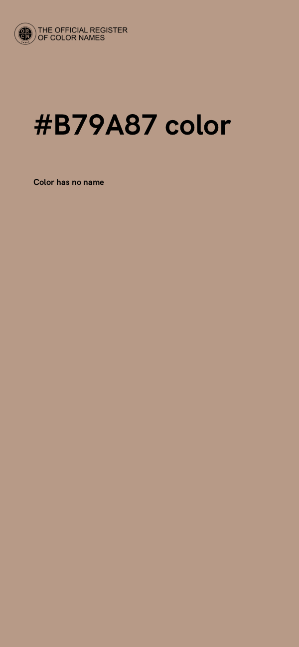 #B79A87 color image