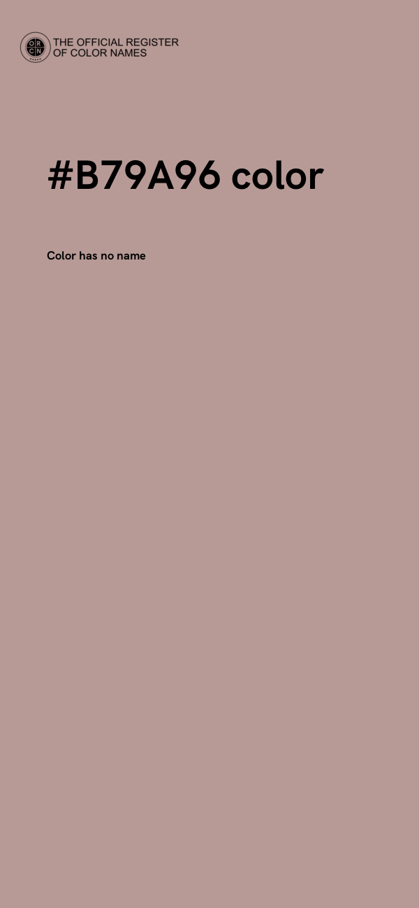 #B79A96 color image
