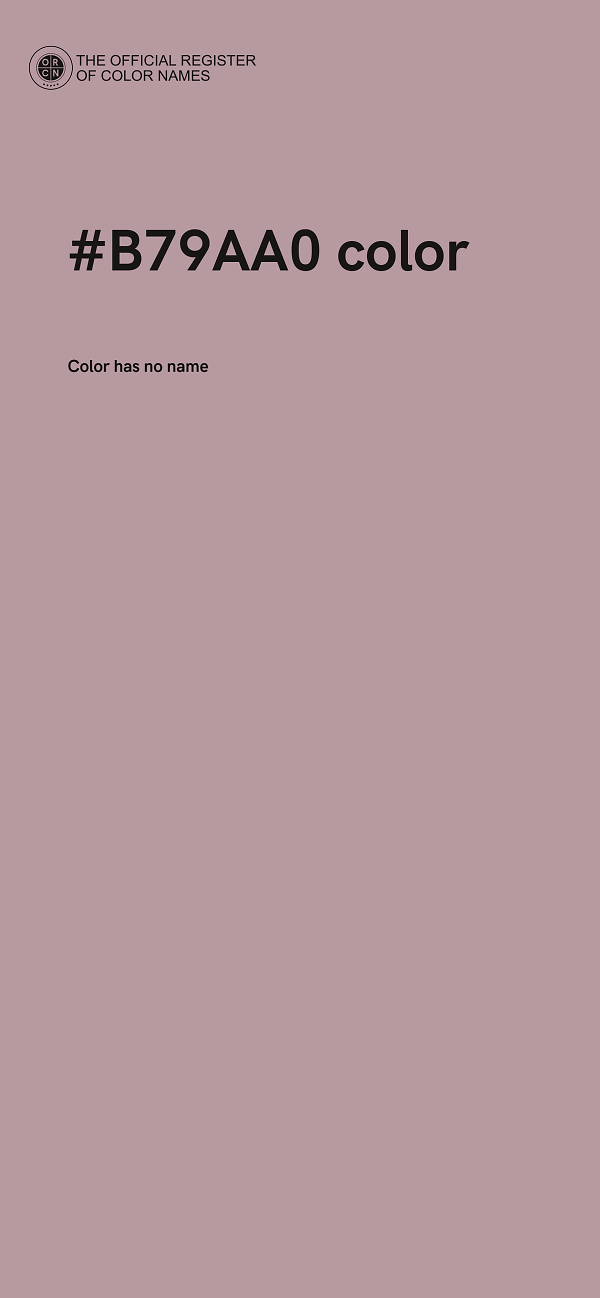 #B79AA0 color image