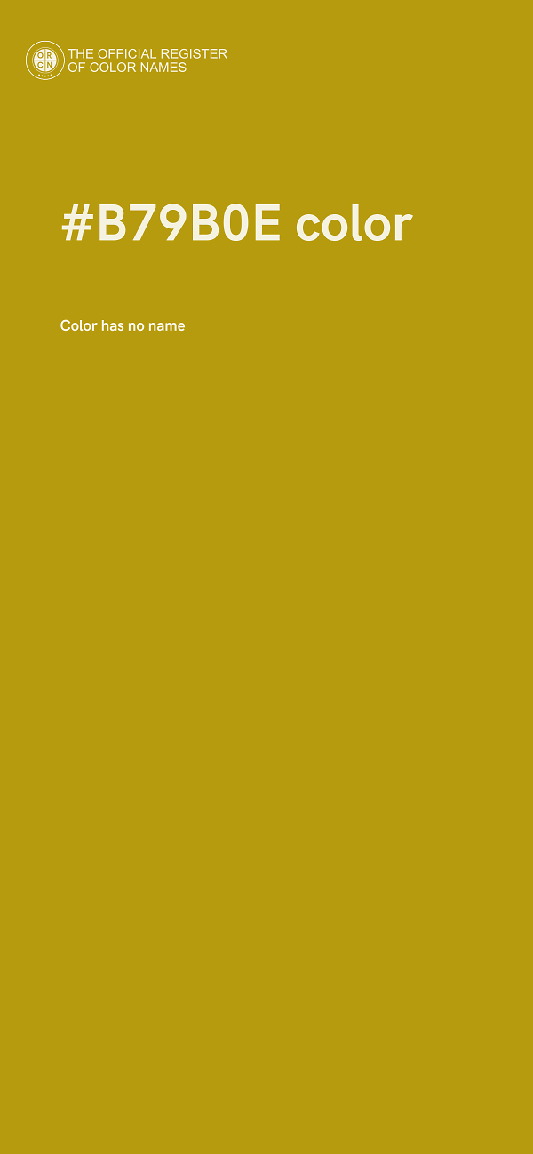 #B79B0E color image