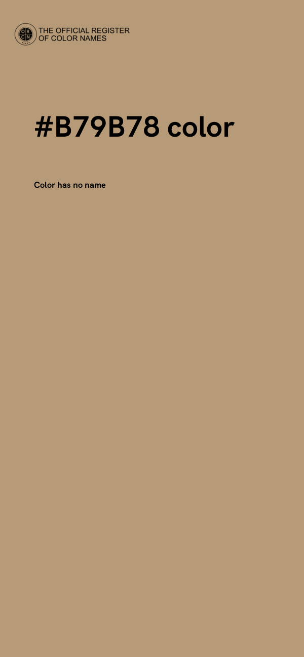 #B79B78 color image