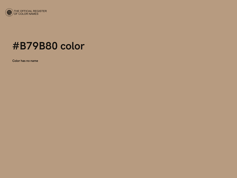 #B79B80 color image