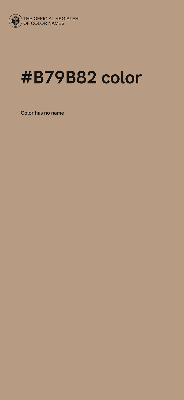 #B79B82 color image