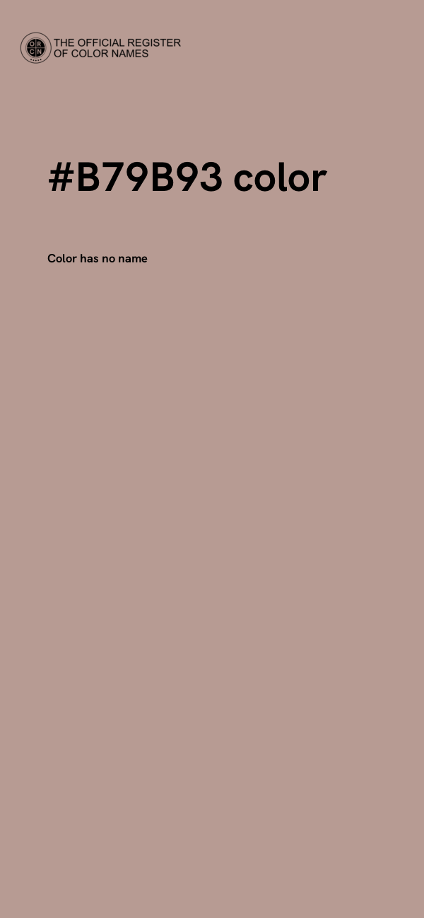 #B79B93 color image
