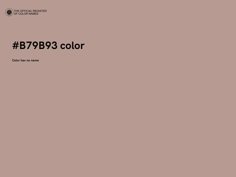 #B79B93 color image