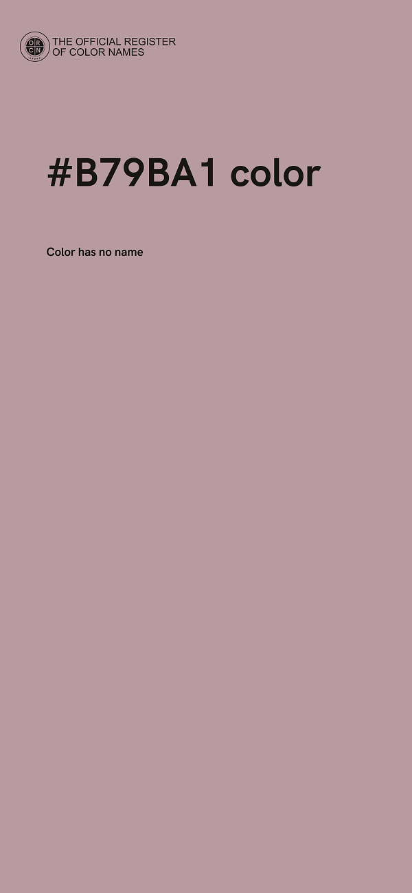 #B79BA1 color image