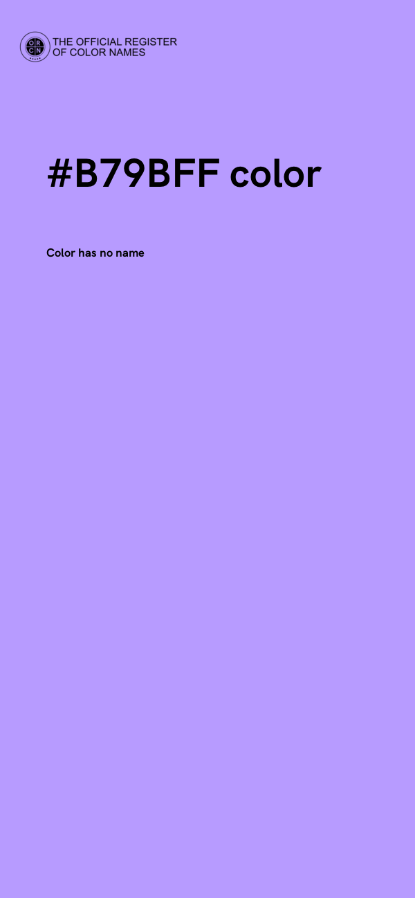 #B79BFF color image