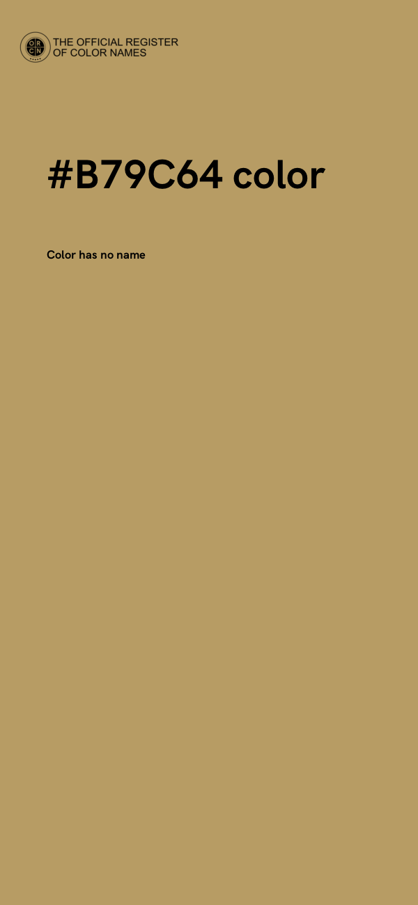 #B79C64 color image