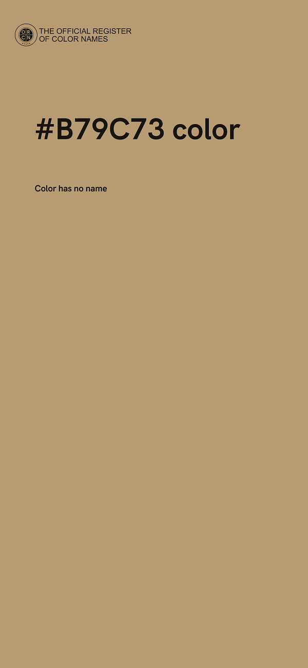 #B79C73 color image