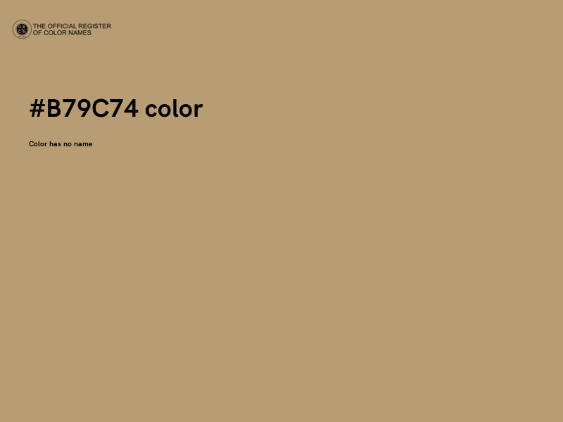 #B79C74 color image