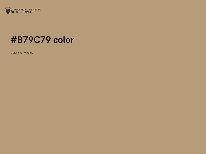 #B79C79 color image