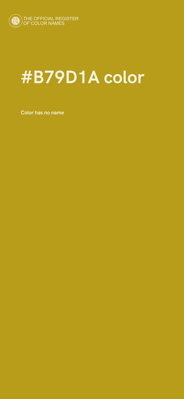 #B79D1A color image
