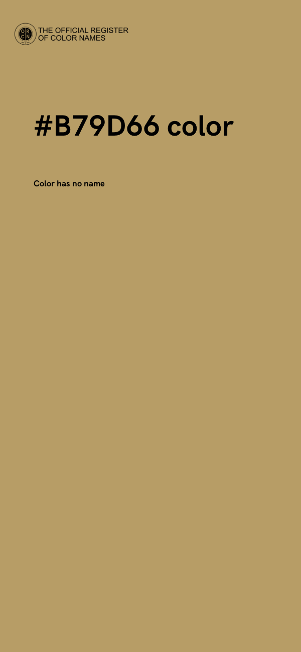 #B79D66 color image