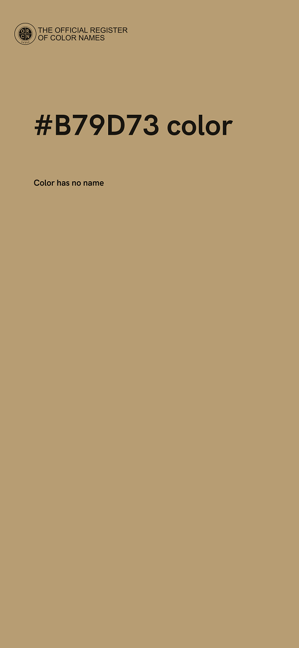 #B79D73 color image