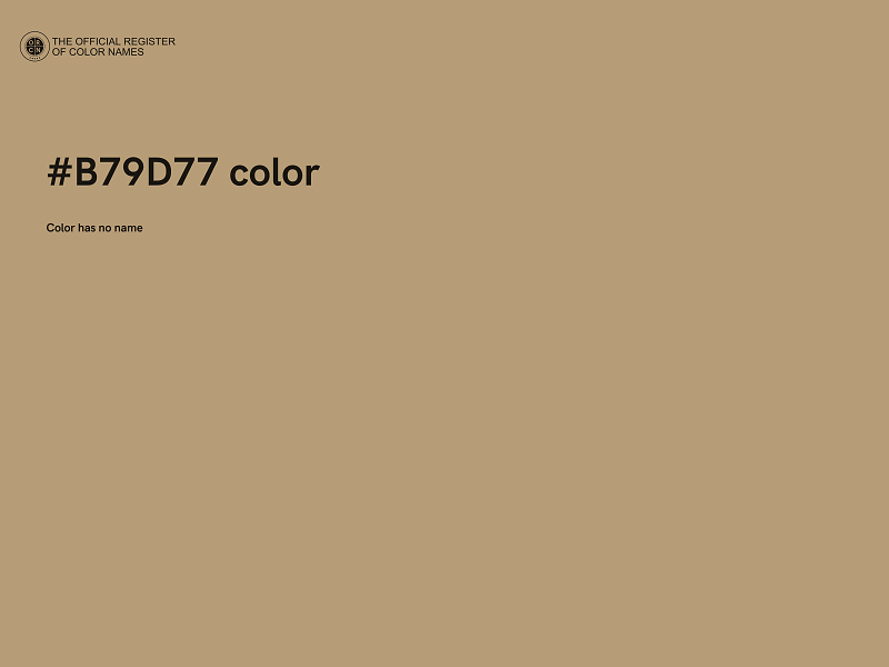 #B79D77 color image