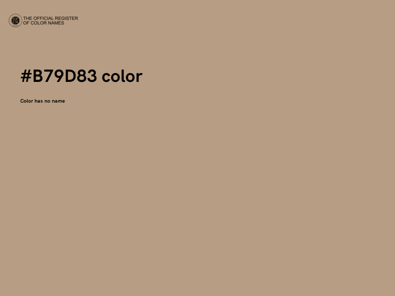 #B79D83 color image