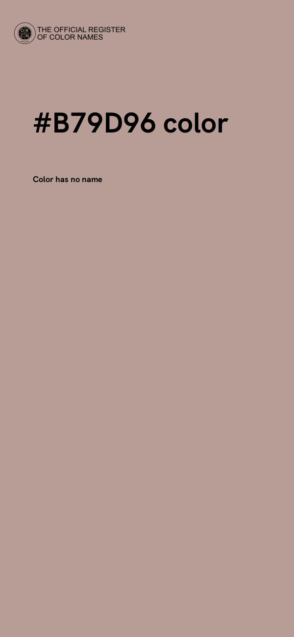 #B79D96 color image