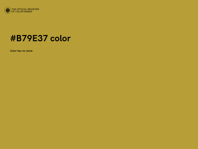 #B79E37 color image