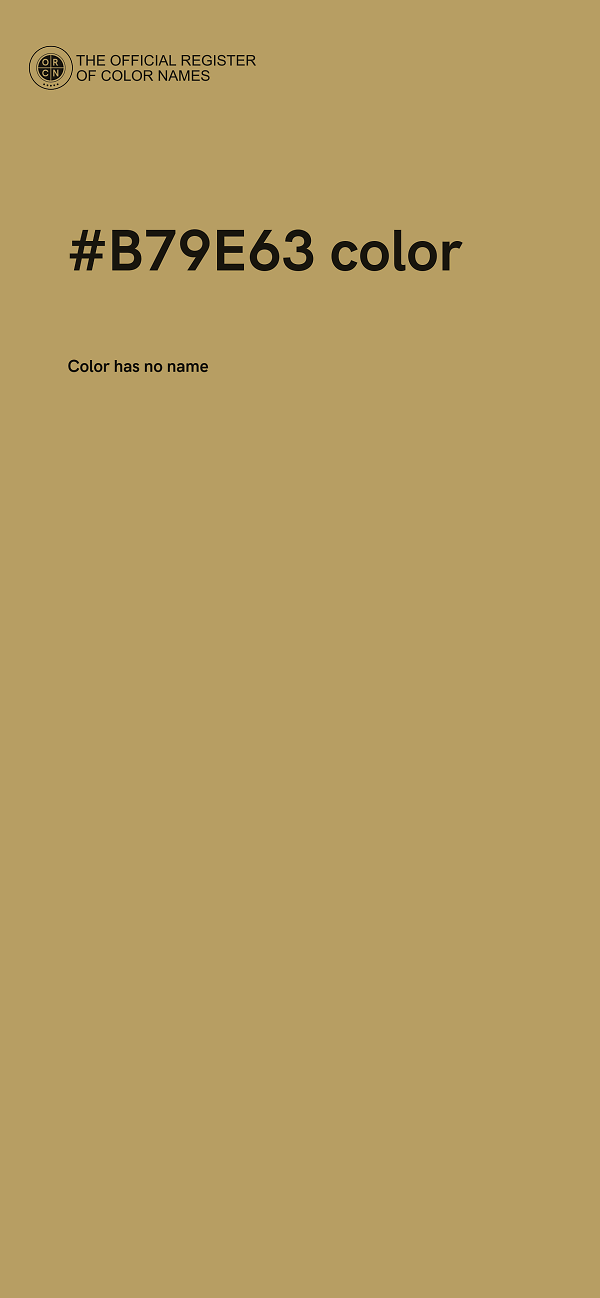 #B79E63 color image