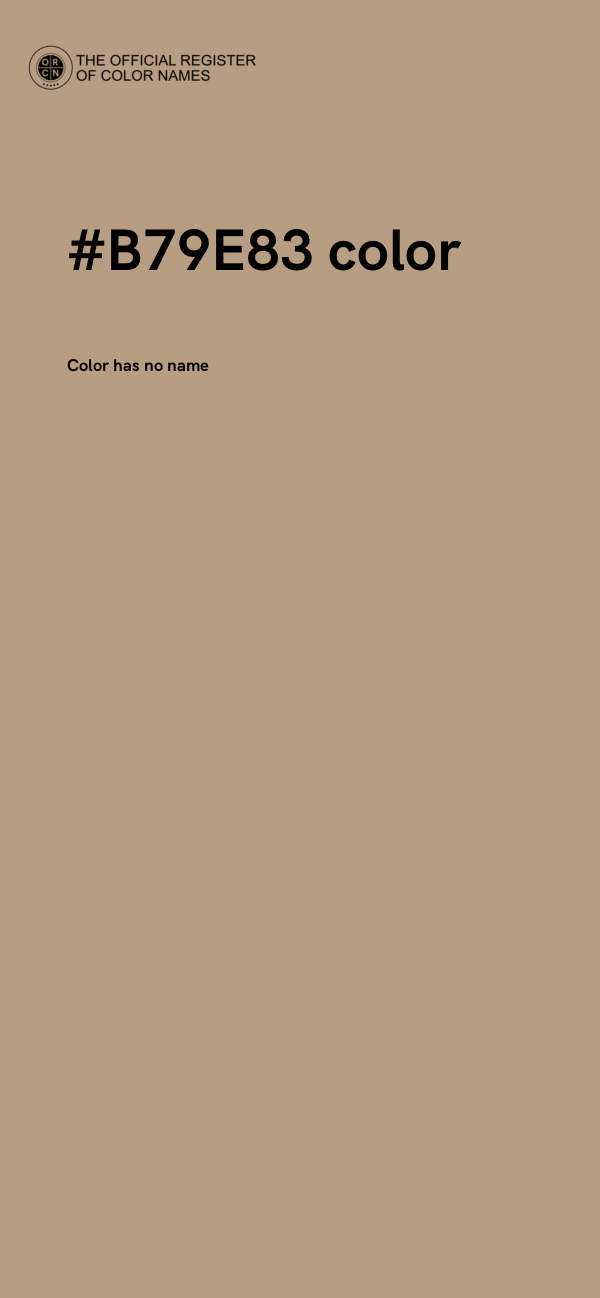 #B79E83 color image