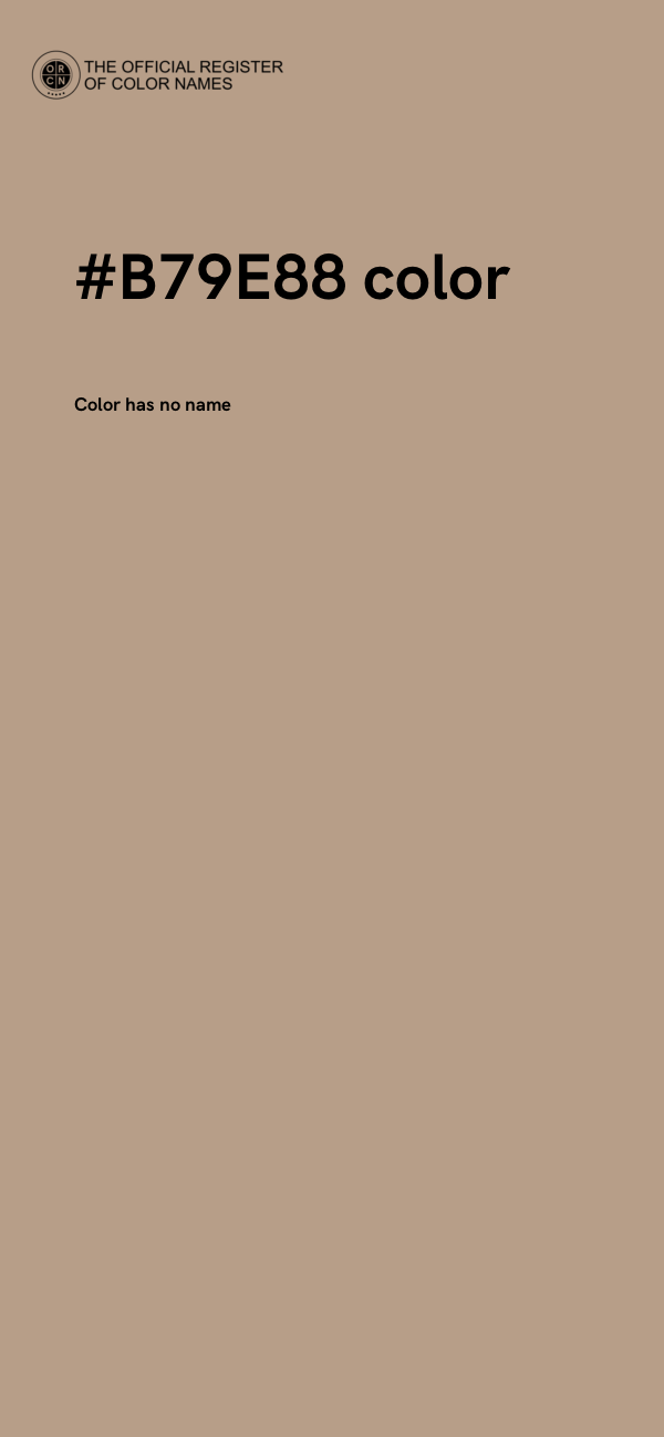 #B79E88 color image