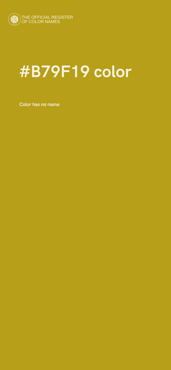 #B79F19 color image