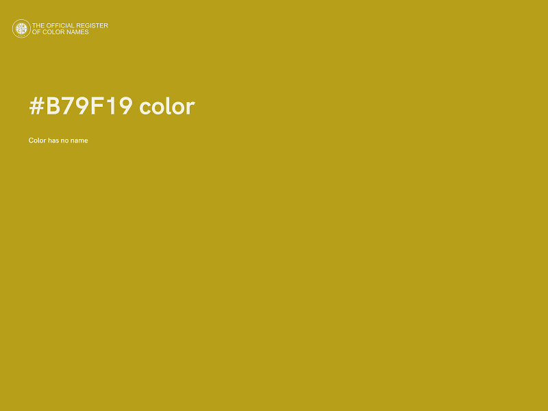 #B79F19 color image