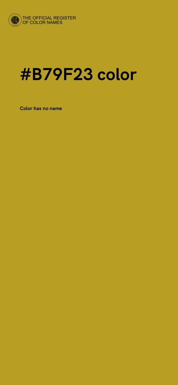 #B79F23 color image