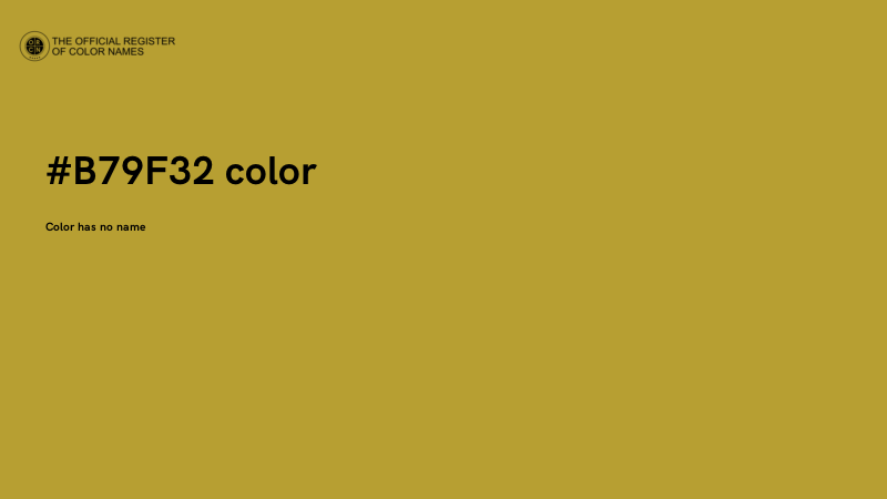 #B79F32 color image