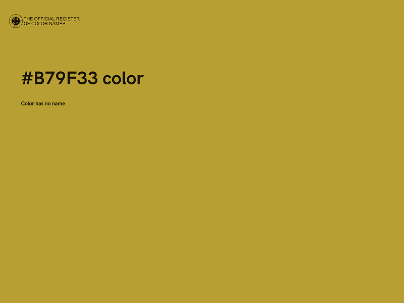 #B79F33 color image