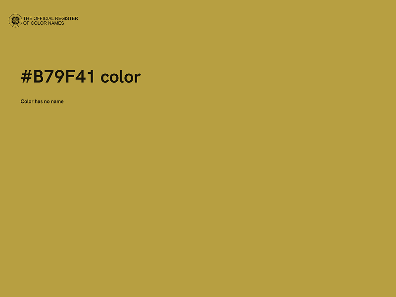 #B79F41 color image