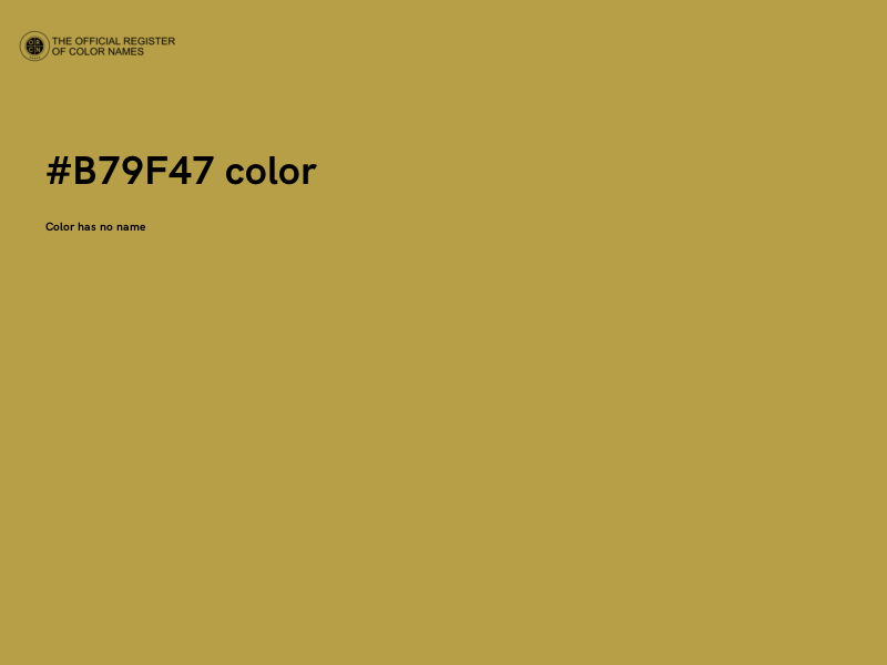 #B79F47 color image