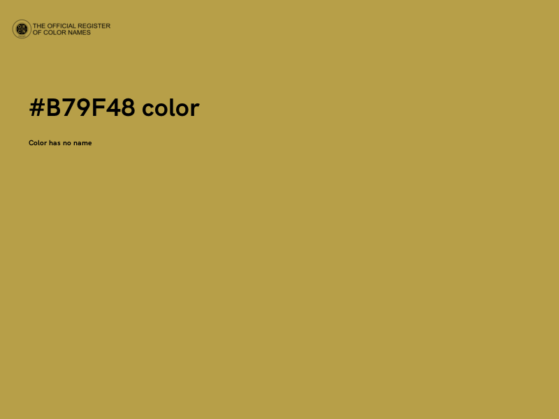 #B79F48 color image