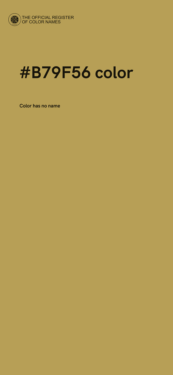 #B79F56 color image
