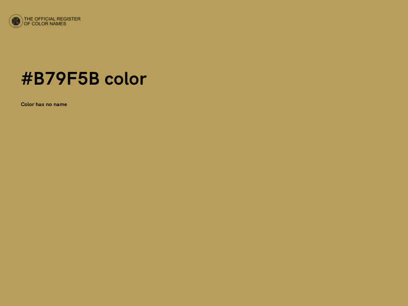 #B79F5B color image