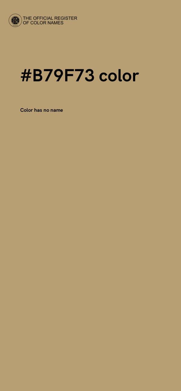 #B79F73 color image