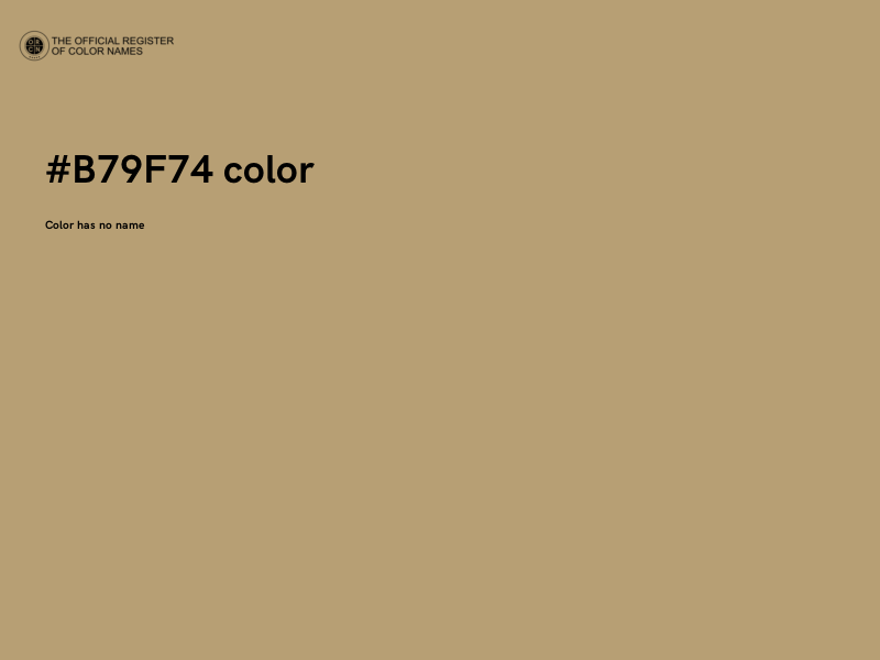 #B79F74 color image