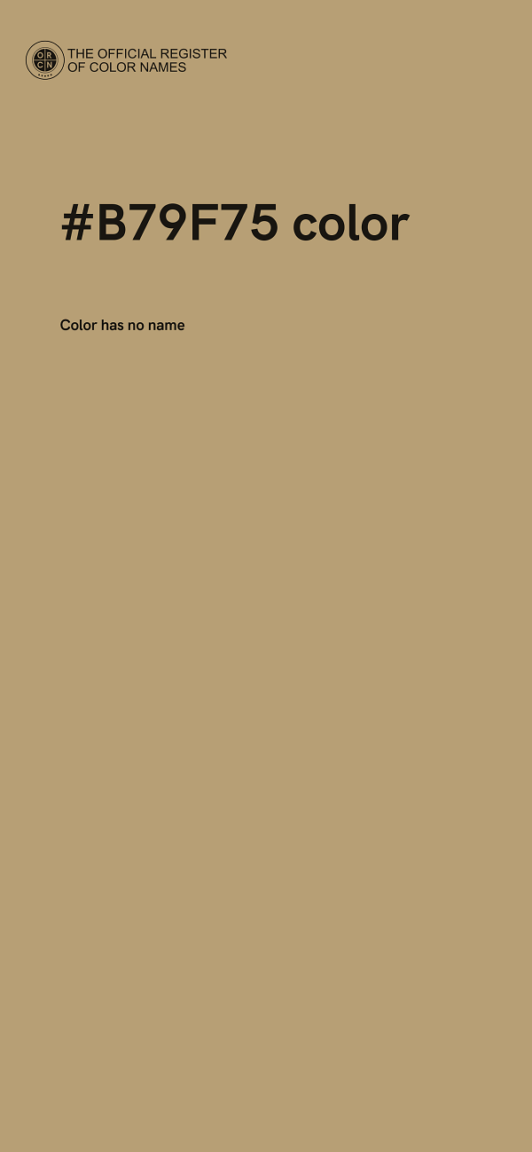 #B79F75 color image