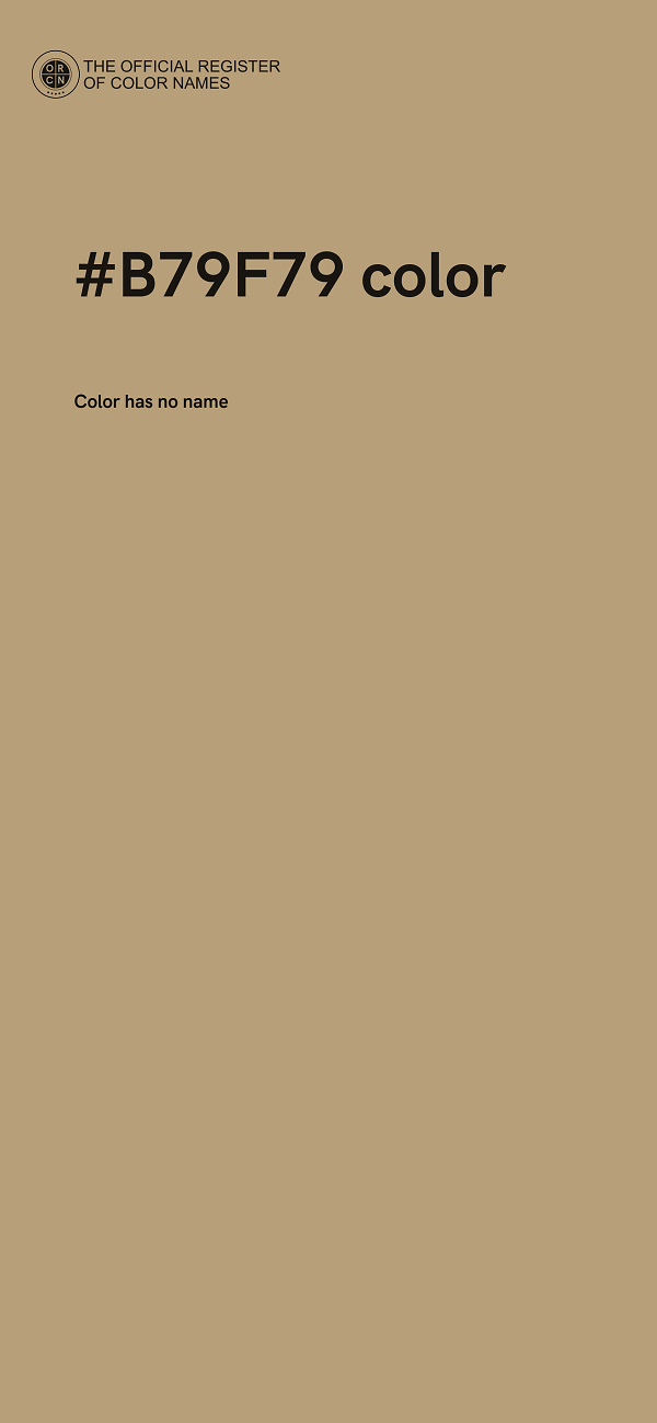 #B79F79 color image