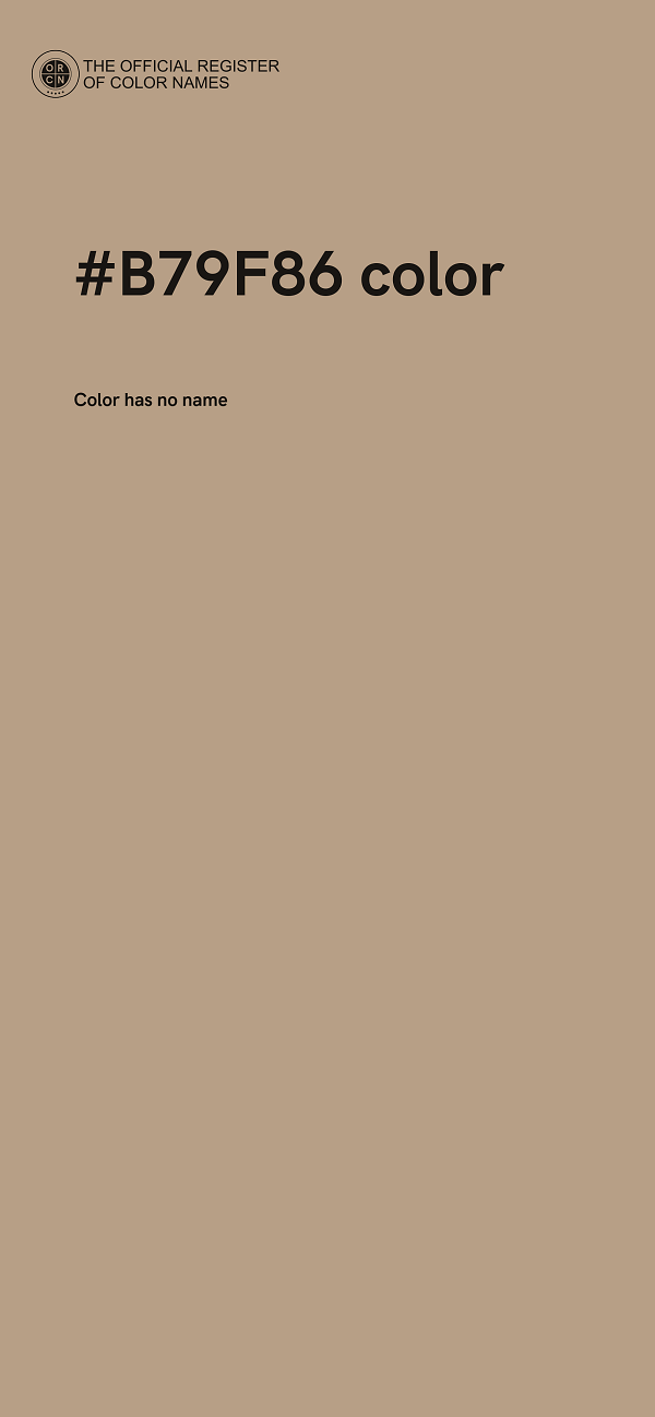 #B79F86 color image