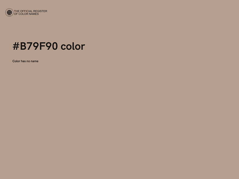 #B79F90 color image