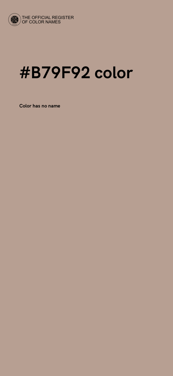 #B79F92 color image