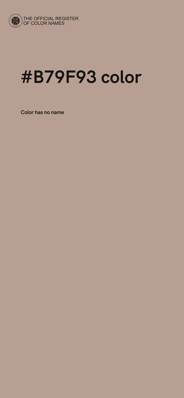 #B79F93 color image