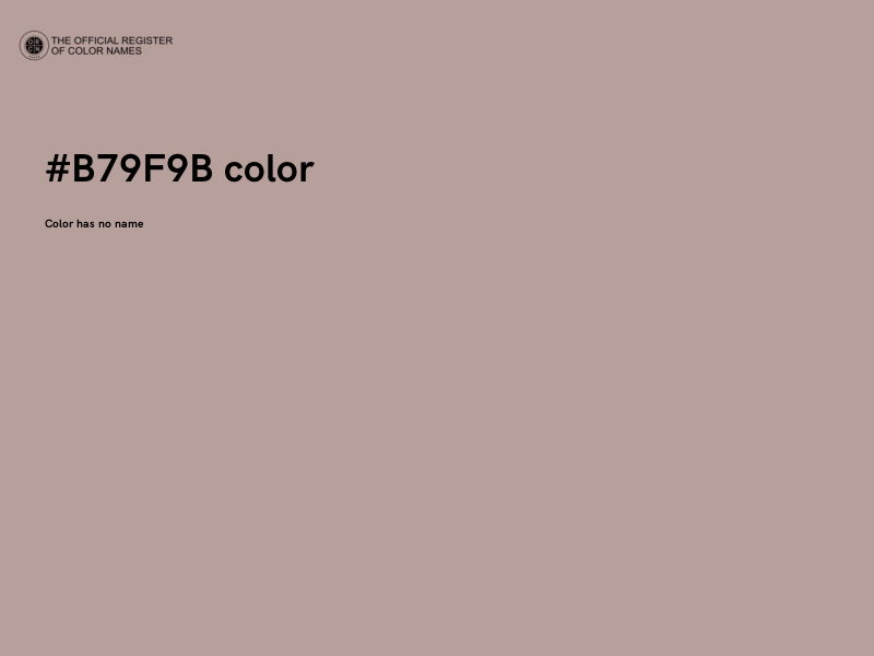 #B79F9B color image