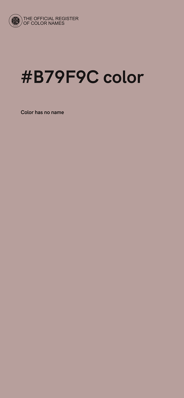 #B79F9C color image