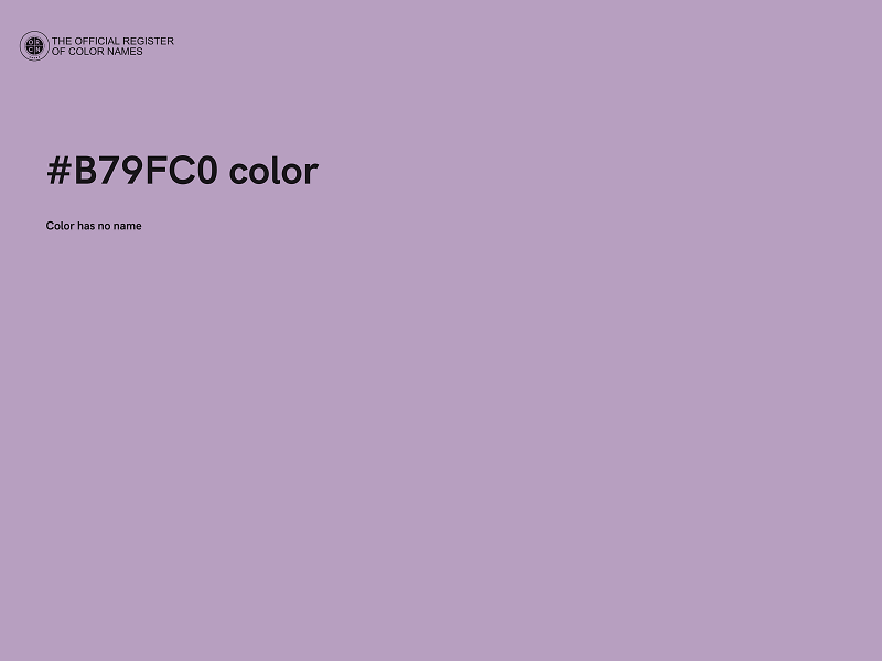 #B79FC0 color image