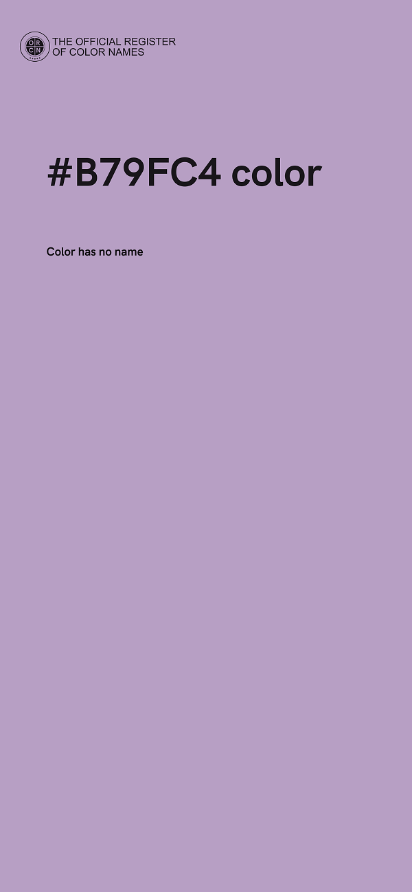 #B79FC4 color image