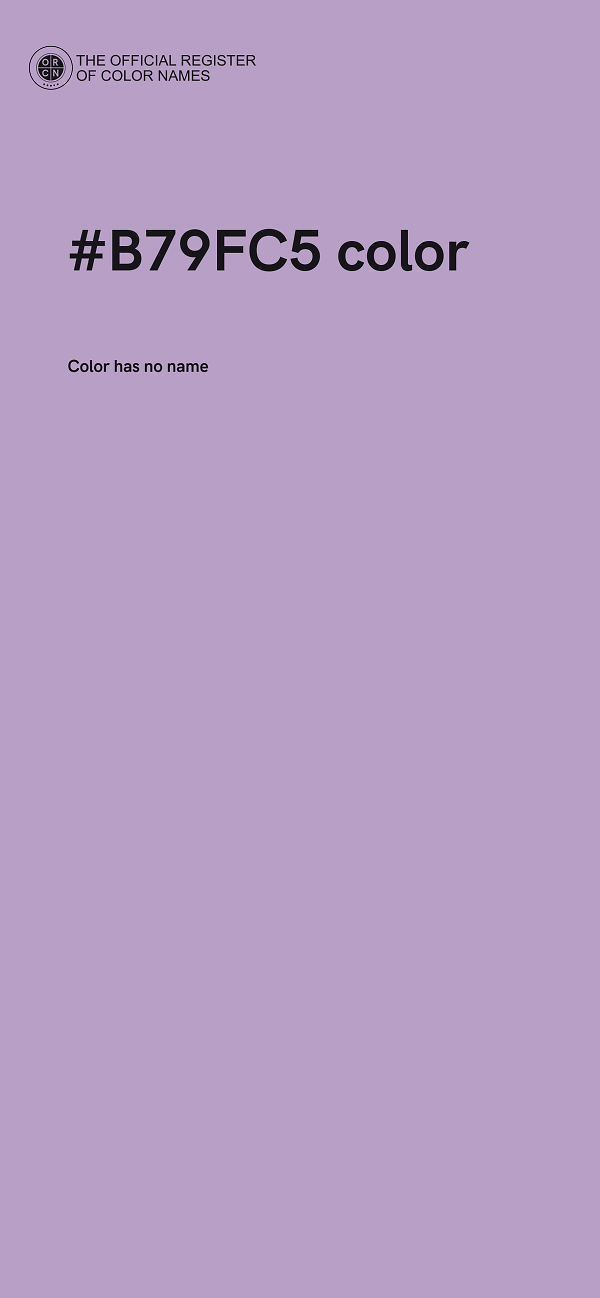 #B79FC5 color image