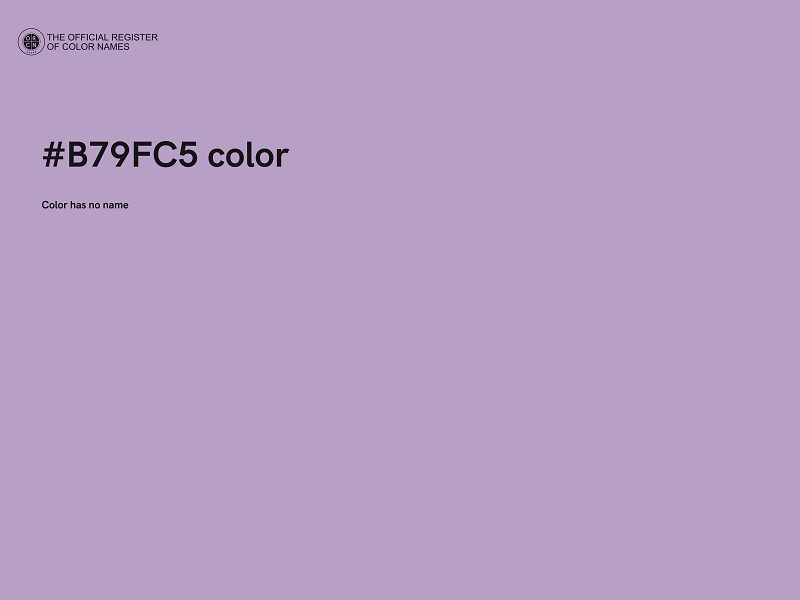 #B79FC5 color image
